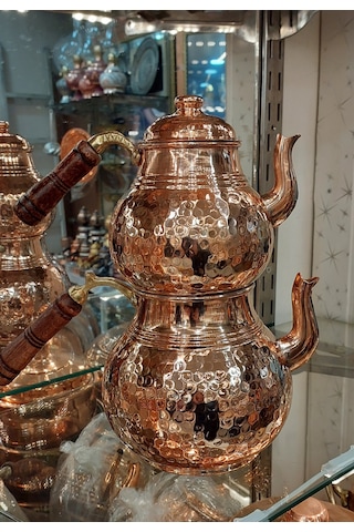 Bakır Çaydanlık & Bakır Demlik El Dövmesi Dövme Desenli