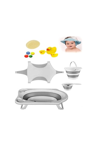 Bebek Banyo Küvet Seti Gri Bebek Banyo Küvet Seti Gri
