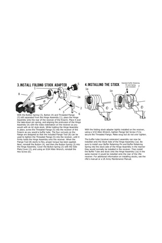 Yifomall Ar-15/ar-10 Uyumlu Katlanır Dipçik Adaptörü, Paslanmaz Alüminyum Montaj Seti