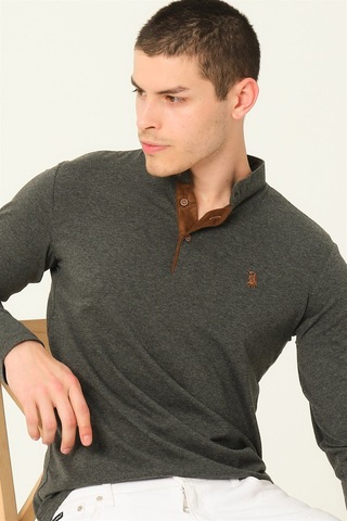 V4009 Dewberry Erkek Sweatshırt-antrasit Antrasit