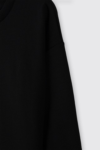 Panço Erkek Çocuk Bisiklet Yaka Siyah Sweatshirt