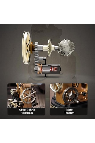 Rokr Cgm02 Morse Telegraph Dıy Mechanical 3d Puzzle Maket Model Seti 3d Model Kit Detaylı Dekoratif Hobi Seti Hareketli Ve Işıklı