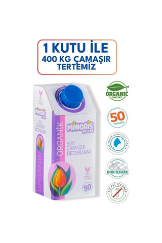 Mey İthalat Mom Organik Sıvı Çamaşır Deterjanı 1 Lt 50 Yıkama Diğer