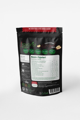 Dondurularak Kurutulmuş Kırmızı Elma Dilimleri 20 Gram 2'li Pa...