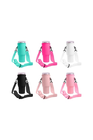 Sones 40oz Stanley Quencher Su Şişesi Taşıma Çantası Kolu Ayarlanabilir Omuz Askılı Siyah