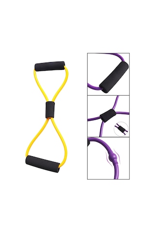 Dolıty 8 Şekilli Direnç Bandı Elastik Halat Ev Sarı Sarı