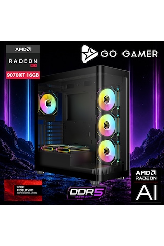 Go Gamer AE968DP R9-9950X3D2 32 GB 1 TB SSD RX9070XT 16 GB 27" Free Dos Oem Paket Masaüstü Oyuncu Bilgisayarı