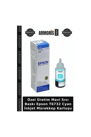 Özel Üretim Mavi Sıvı Baskı Epson T6732 Cyan İnkjet Mürekkep Kartuşu