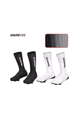 Bisiklet Ayakkabı Koruyucu Kaymaz Su Geçirmez Aero Galoş Gri - Siyah