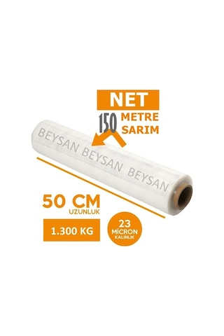 Palet Streç 23 Micron El Tipi 150 Metre Net 1,300 Kg