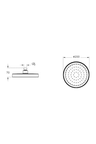 Artema Base R Duş Başlığı 1f,200 Ø Krom A45904