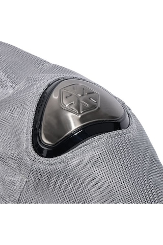 Motoanl Motosiklet Yazlık Mont Tam Fileli Çelik Omuz Korumalı Mesh Motorcu Montu Grey
