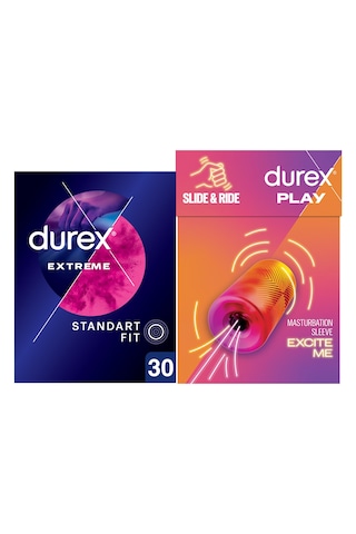 Durex Extreme Prezervatif 30'lu + Manuel Mastürbatör