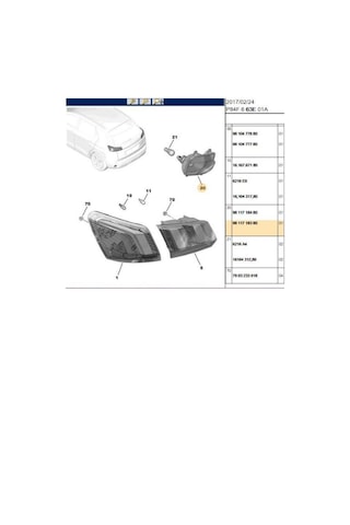 Sol Arka Sis 3008 9811718380-bpe350037