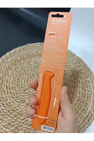 Sürmene 61004 Mutfak Bıçağı 9,50 Cm Turuncu Çok Renkli