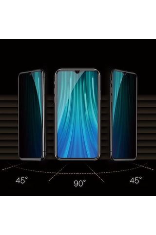 Galaxy A12 Zore New 5D Privacy Temperli Hayalet Ekran Koruyucu Siyah
