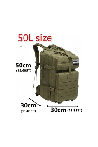 Single Sword 50l Taktik Sırt Çantası Su Geçirmez Askeri Outdoor Kamp Dağcı Çanta Haki