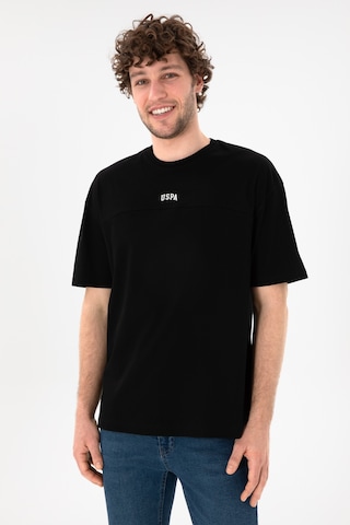 U.S. Polo Assn. Erkek Comfort Fit Bisiklet Yaka Siyah Tişört 50306017-VR046
