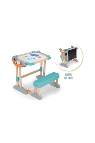 Space Yazı Tahtalı Çocuk Çalışma Masası Smoby - Mıknatıslı Gri