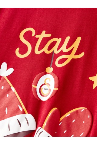 Gsstore Galatasaray Çocuk Yeni Yıl Pijama Takım C252298 Sarı - Kırmızı