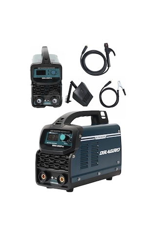 Dragro DRG-200kynk Mma Lacivert 200 Amper Profesyonel Dijital Göstergeli Invertör Kaynak Makinesi