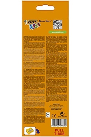 Kids -üç Kenarlı-yumuşak Boyama Kalemi 6 2 Mm 8-çeşitli Renklerde Kartonetuı Her Biri 8 Adet -dahil Kalemtraş Çok Renkli