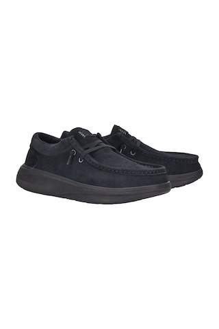 Oxford Klasik Erkek Hd.41975-001 Hey Dude Wally Comf Suede Black Null Siyah