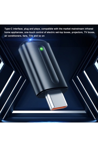 Moveevo Type-c Entegreli Mobil Ev Aletleri Kumandası - Kızılötesi Teknolojiyle Klima, Tv, Projeksiyon Ve Daha Fazlası - Mor Renk, 8-12m Mesafe