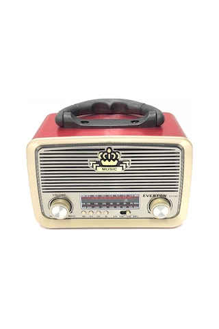 Everton RT-301 Ahşap Nostaljik Görünümlü Bluetoothlu USB-SD Card MP3 Çalar Radyo Müzik Kutusu