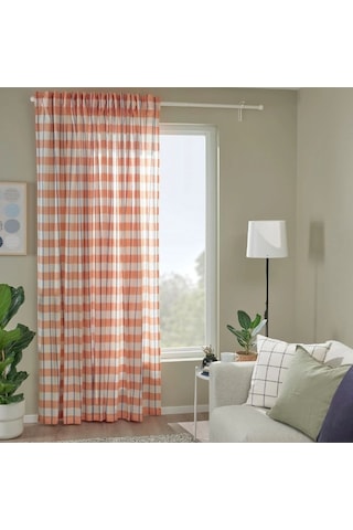 Ikea Glanshagtorn Tül Perde 300x300 Cm Beyaz-turuncu-mavi Çok Renkli