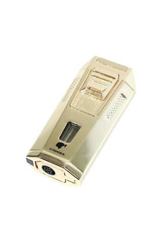 Cohiba Çift Torch Pürmüz Delicili Gold Metal Puro Çakmağı - Tr9488