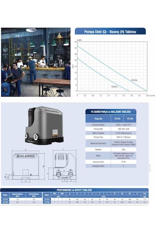 Alarko Pz 750 - 1 Hp - 220 V Kabinli Paket Hidrofor