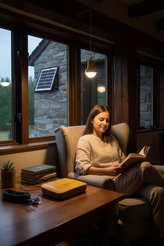 Solar Panelli Kamp, Karavan, Bahçe, Balkon Aydınlatma Seti