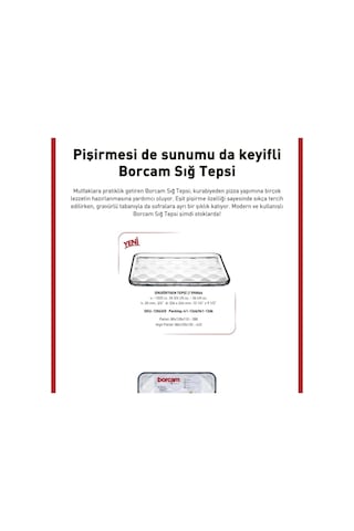 Paşabahçe 590066 Borcam Tepsi 1025 Cc 33,4x24,4x2 Cm