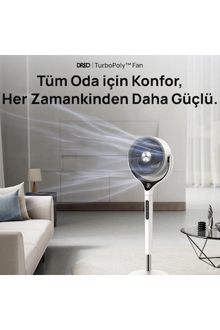 Dreo Smart Turbopoly Fan 565s Beyaz Vantilatör