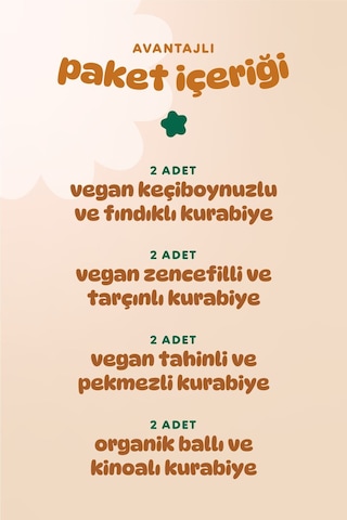Humm Organic Organik Tatlı Kurabiye Atıştırmalık 8 x 55 G
