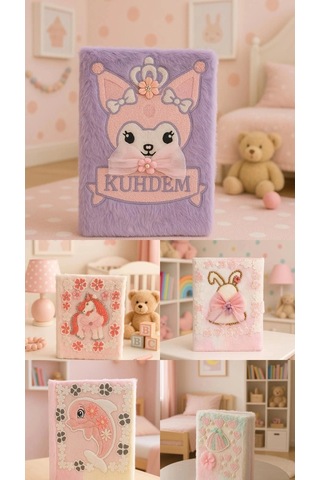 Çocuk Peluşlu Anı Defteri 80 Yaprak İthal Ürün Unicorn Çok Renkli