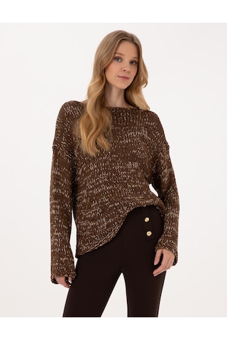 Pierre Cardin Kadın Kahverengi Kazak /triko 50324797-vr029 Kahverengi