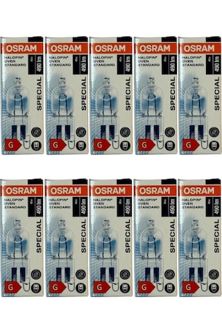 Osram Halopin Oven 40w 2700k Sarı Işık G9 Duylu Halojen Fırın Ampulü 10 Adet