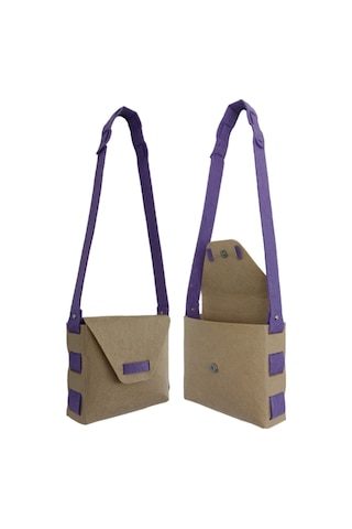 Kız Çocuk Omuz Çantası Keçe Sağlıklı Dikişsiz Etkinlik Günlük Çanta Kahve-mor Diğer