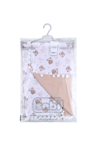 Sebi Bebe Ponponlu Battaniye 70x90 CM 9212 Kahverengi