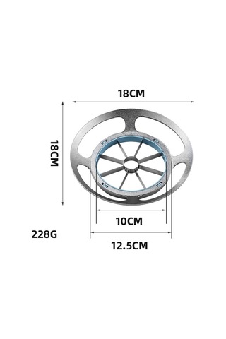 Sones Paslanmaz Çelik Yuvarlak Elma Dilimleyici Meyve Bölücü, Renk: 8 Kesim Diğer