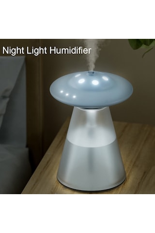 Fx-041 Usb Şarjlı Ufo Şekli Gece Lambası Nemlendirici Fildişi Beyazı