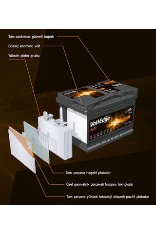 Otopratik Voltedge 12 V 62 Ah 540 A En Akü-2026