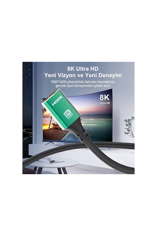 8k Hdmı 2.1 Görüntü Kablosu Uzatıcı - Erkek Dişi Dönüştürücü 48gbps Ultra Hd Aktarım Kablosu-hc800220f