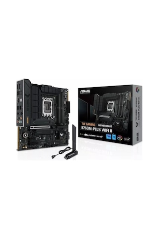 Asus TUF Gaming B760M-Plus WIFI II Intel B760 7800 MHz (OC) DDR5 Soket 1700 mATX Ankarat