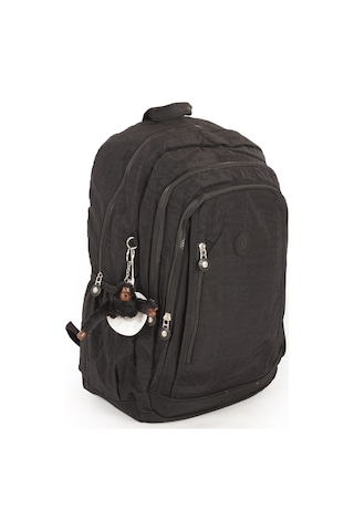 571 Krinkıl / Klinkır Su Geçirmez Hafif Çok Gözlü Spor, Seyahat, Okul, Laptop Sırt Çantası Siyah 1d Siyah