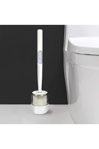 River World Tuvaletler İçin Temizleme Fırçası Silikon Ve Hazneli Çok Renkli
