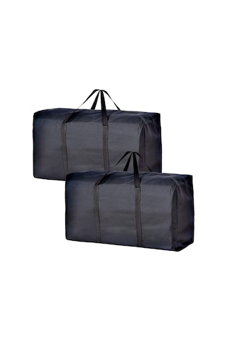 Youmex 2 Adet Siyah Büyük Kapasiteli Oxford Kumaş Seyahat Çantası - Güçlü Fermuar Ve Taşıma Kolleriyle Giysi Depolama, Taşınma Ve Seyahat İçin Siyah