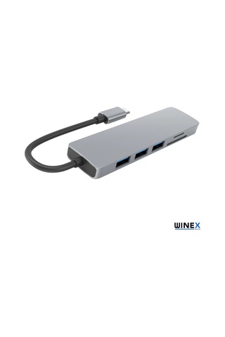 Winex 6In1 Type-C To 4K Hdmı+Sd Kart+3Xusba 3.0 Hub Port Adaptör